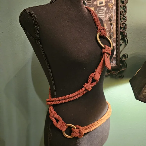 Ralph Lauren Brown Suede with Gold Ring - Picture 3 of 6